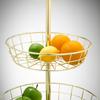 Obstschale Big in Goldfarben Ø ca. 33cm - Goldfarben, MODERN, Metall (32,5/62cm) - Premium Living
