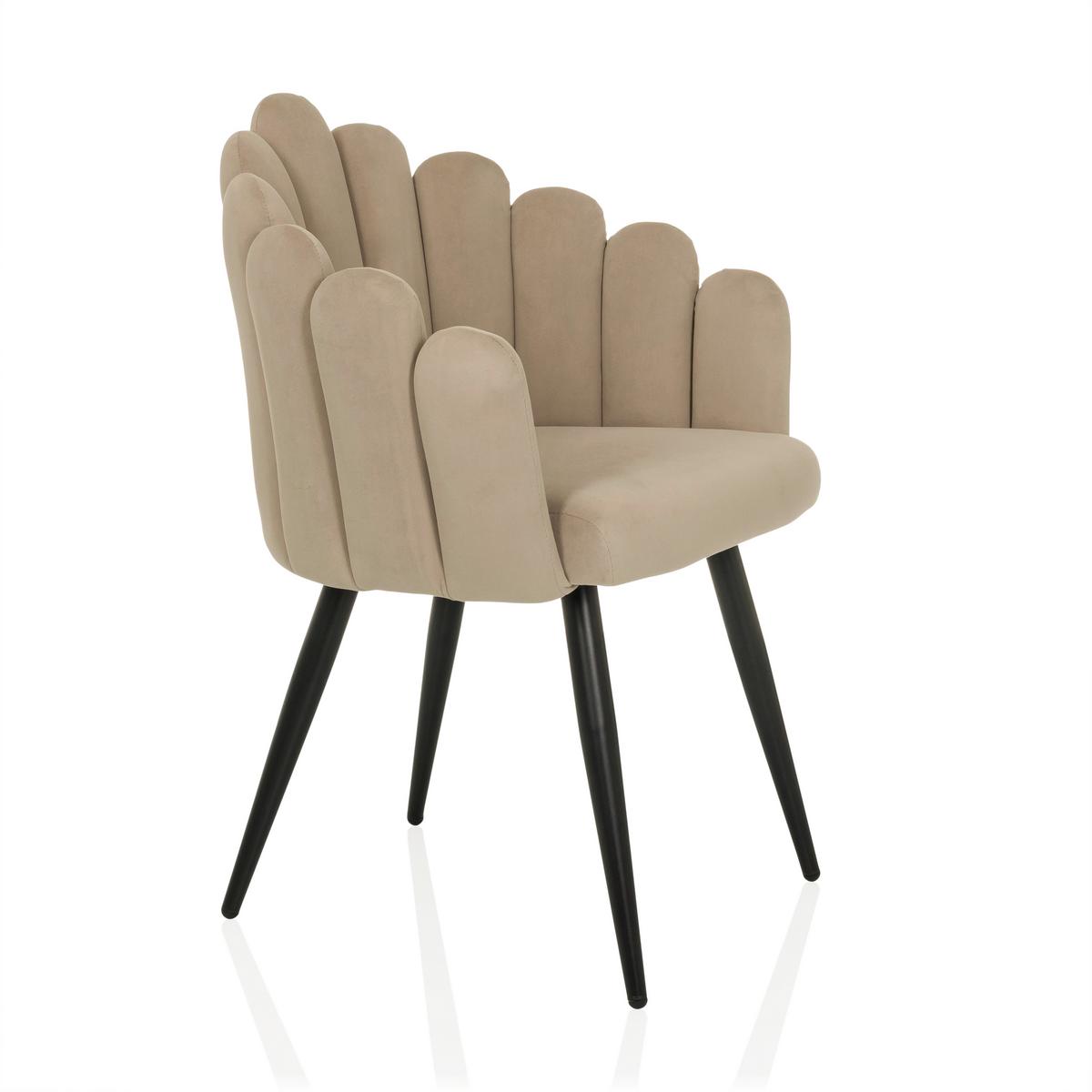 Nalsanjač Scallore, Bež - črna/bež, Moderno, kovina/tekstil (63/84/56cm) - MID.YOU