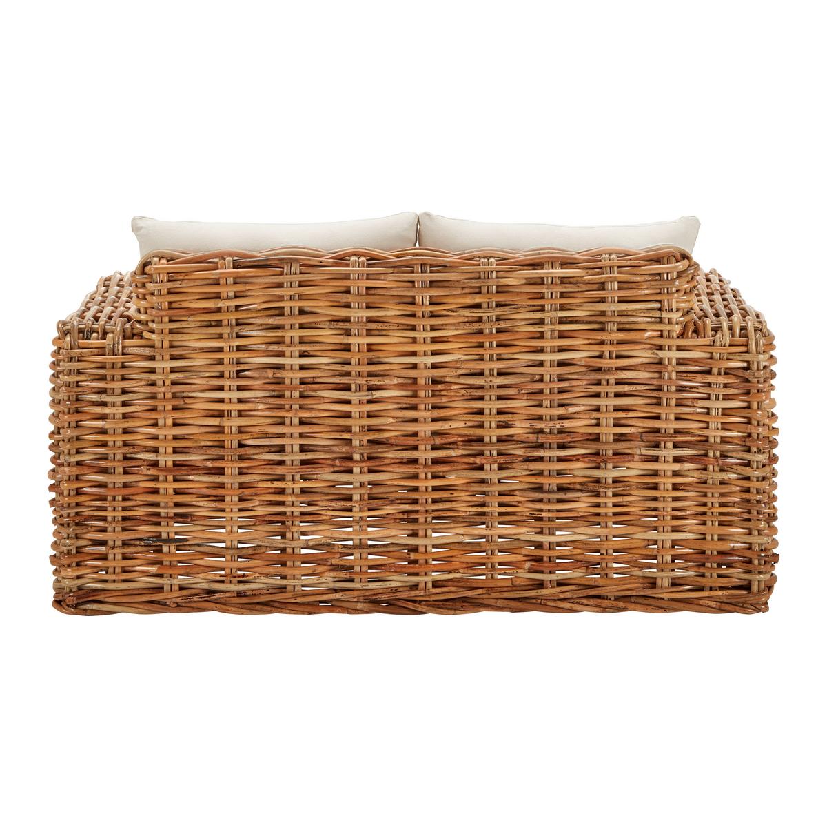 Dvosed Leano, Iz Ratana - bela/naravne barve, Moderno, tekstil/naravni materiali (150/78/87cm) - Bessagi Garden