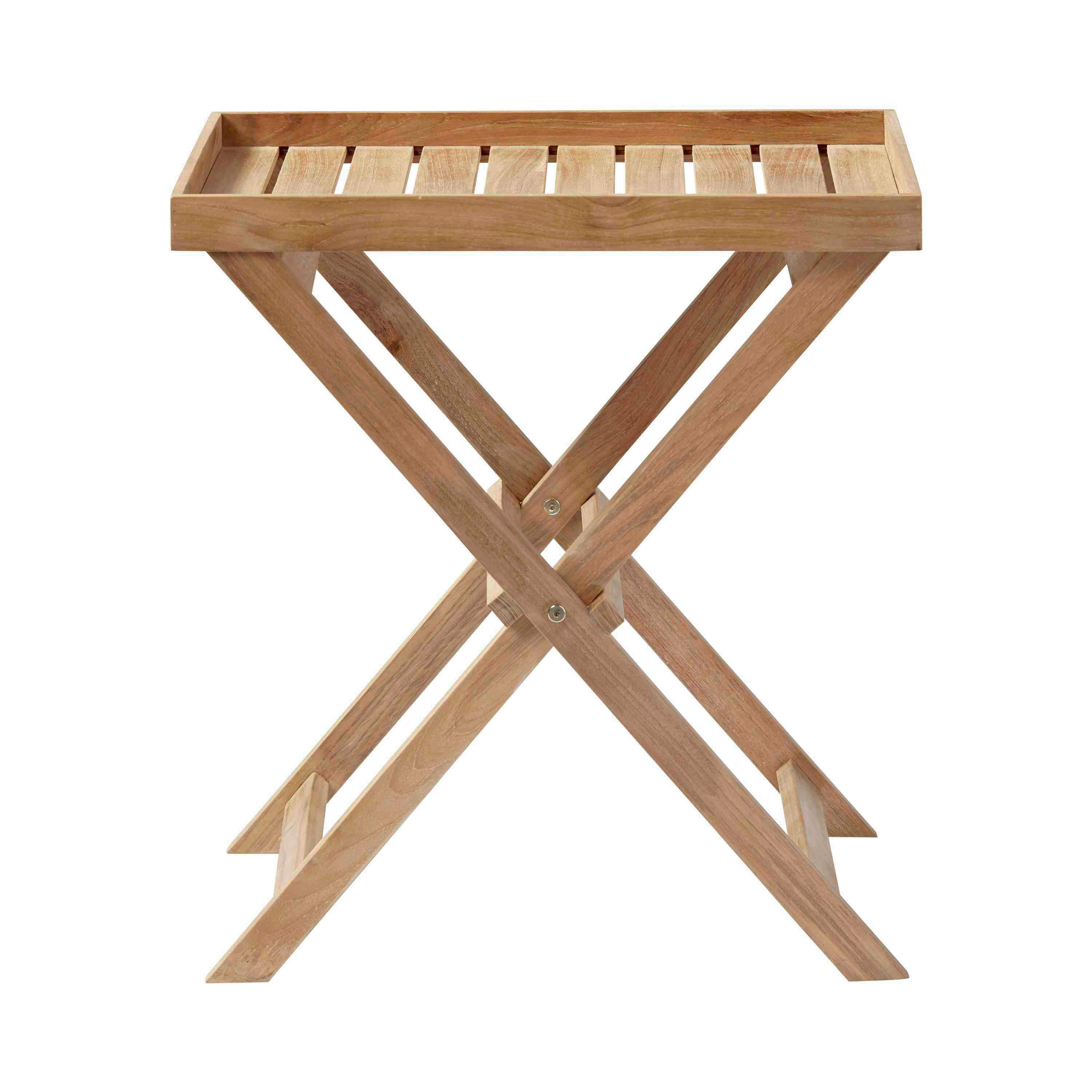 TABLETTTISCH TRAY TABLE - Teakfarben, KONVENTIONELL, Holz (60/40/65cm) - MID.YOU