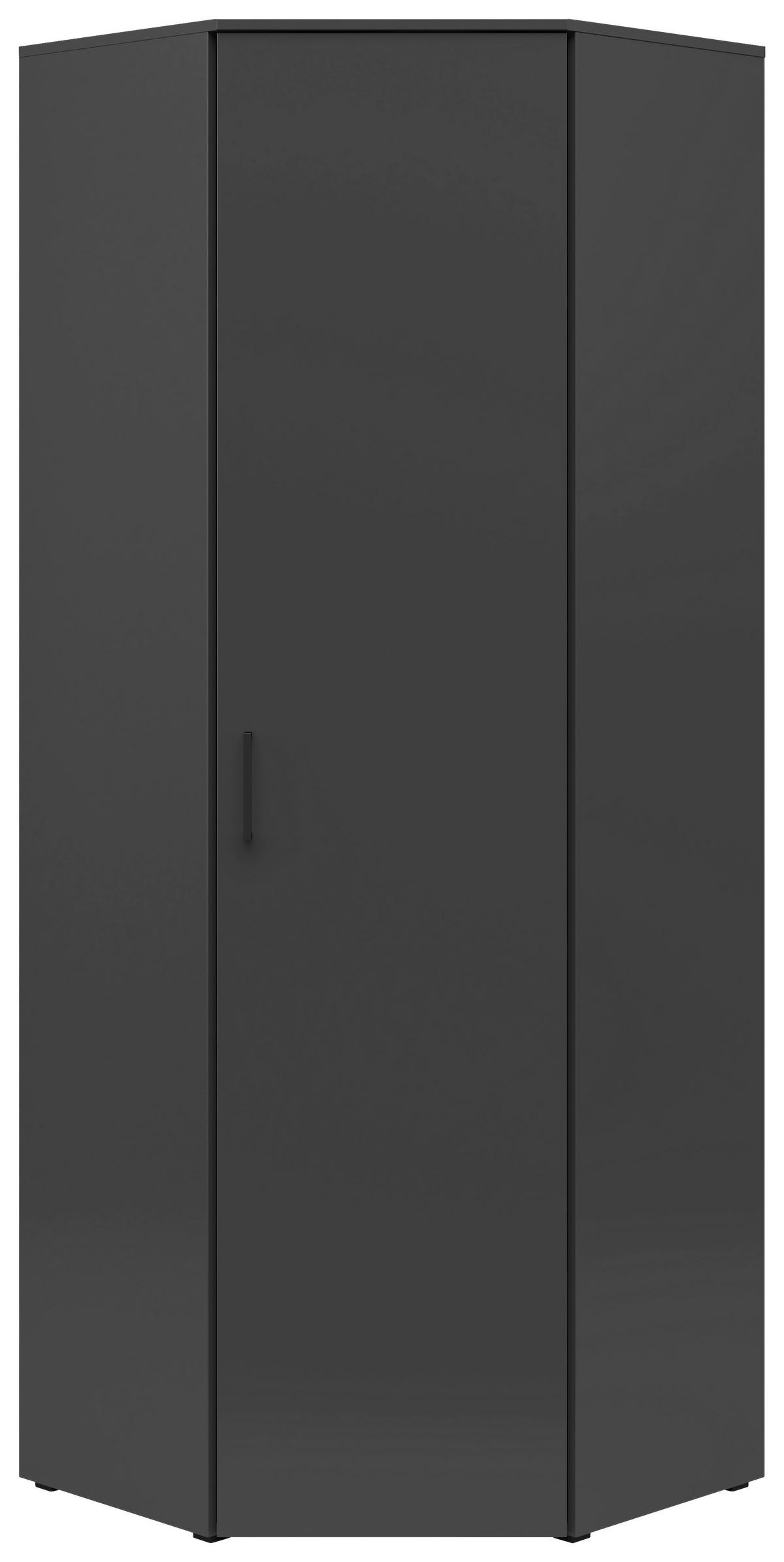 Eckschrank Multistauraum Graphitfarben - Graphitfarben/Schwarz, MODERN, Holzwerkstoff/Kunststoff (71,5/195/71,5cm) - Mömax