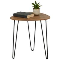 Beistelltisch In Eiche/schwarz - Eichefarben/Schwarz, Modern, Holzwerkstoff/Metall (40/40/43cm) - Mömax