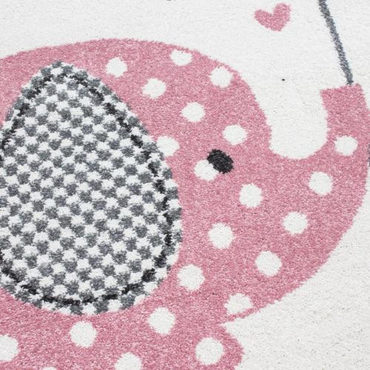 Kinderteppich Kids Grau/Weiß/Pink ca. 120x170cm - Pink/Weiß, Trend, Textil (120/170cm)