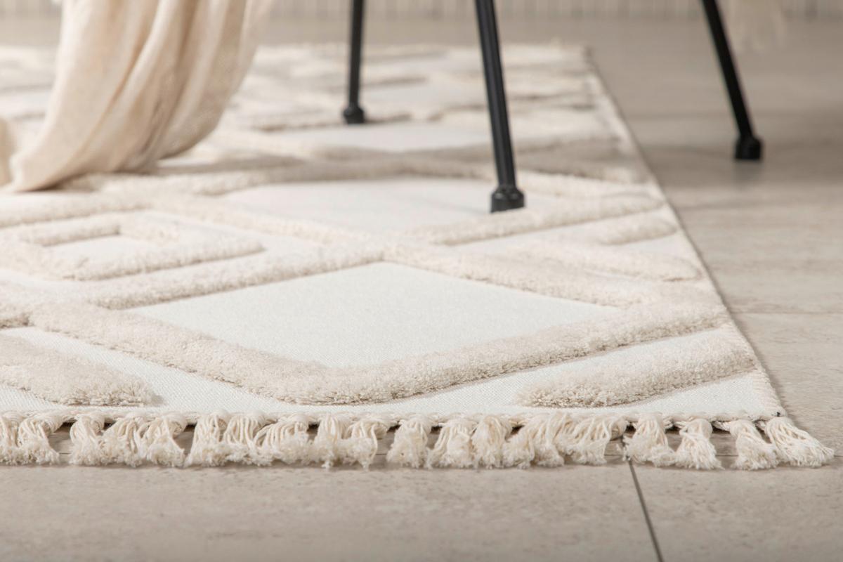 FLACHWEBETEPPICH TOWA - Weiß, LIFESTYLE, Textil (160/230cm) - P & B
