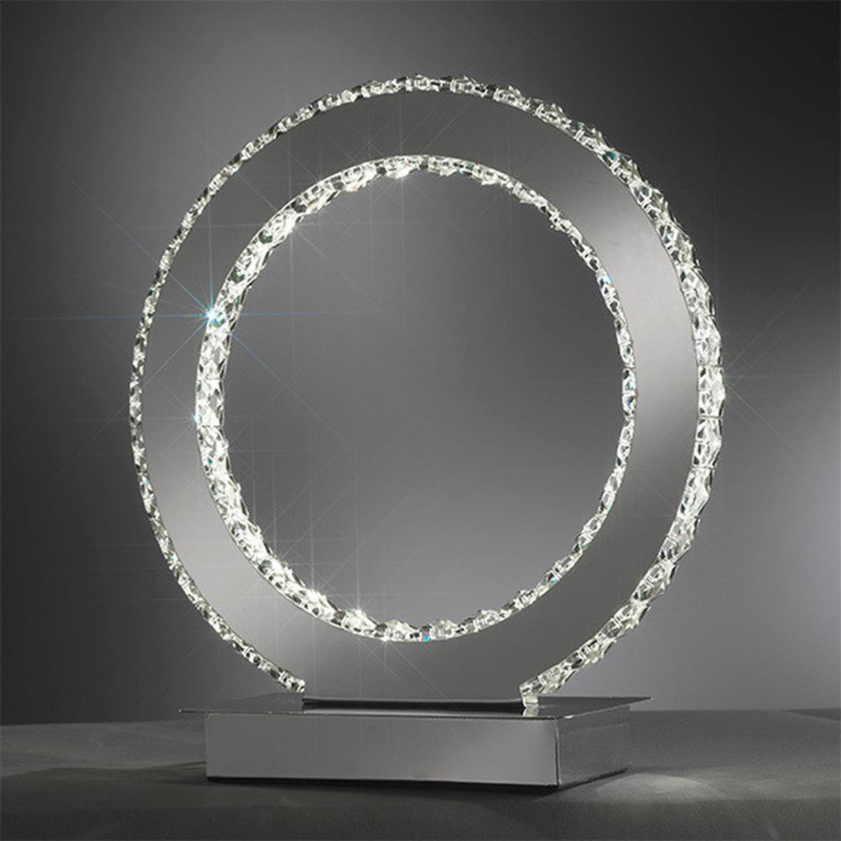 Led Asztali Lámpa 4809/lg - krómszínű, Design, fém (30/32cm)