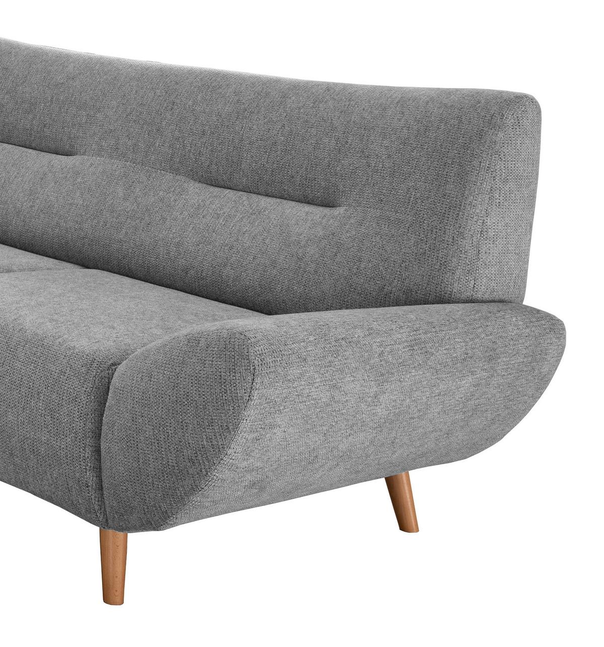 3-Sitzer-Sofa Drago Silberfarben Chenille - Wildeiche/Silberfarben, MODERN, Holz/Textil (205/81/90cm) - MID.YOU