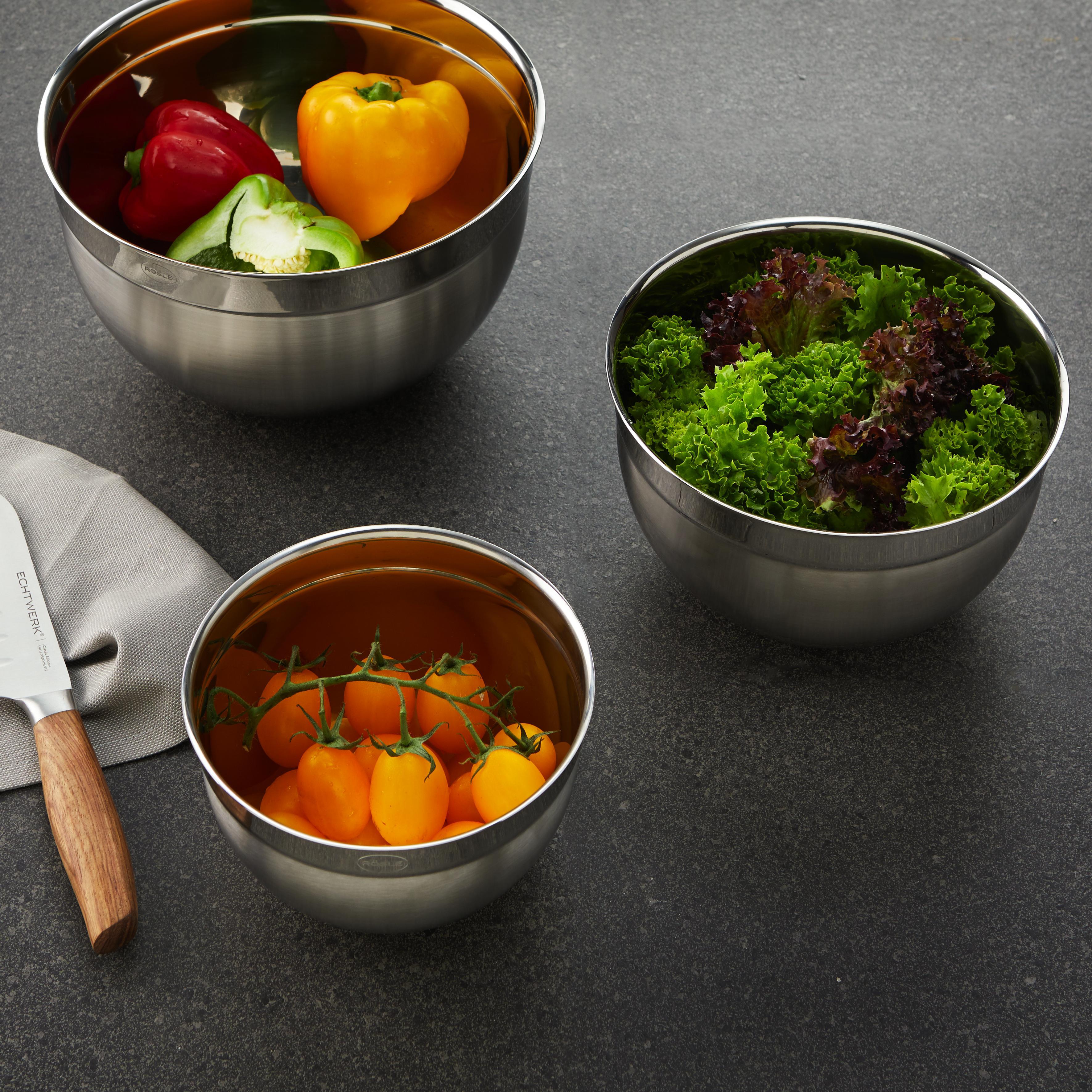 Schüsselset Rösle 3-teilig - Edelstahlfarben, MODERN, Metall - Rösle