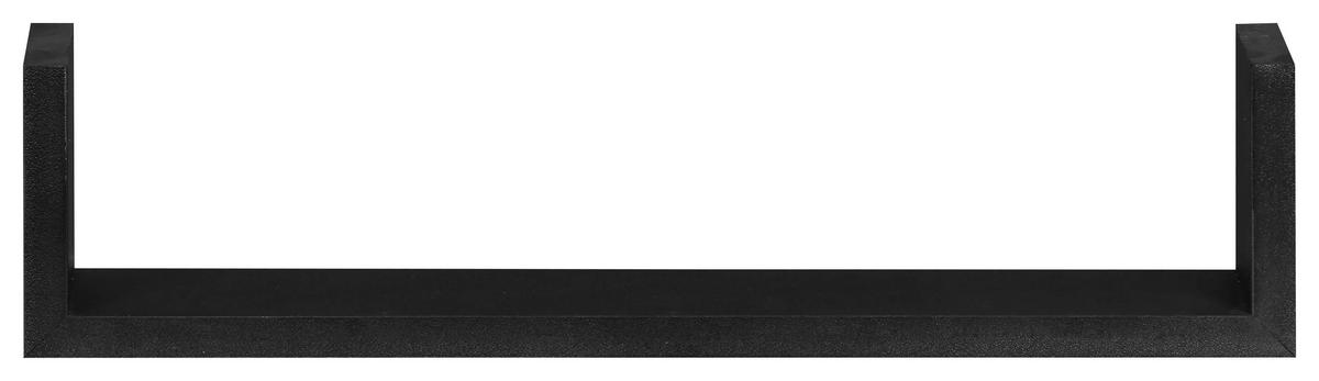 Wandboard U-Bord in Schwarz 3-teilig - Schwarz, Konventionell, Holzwerkstoff (42-32-22/9,5/10-8,5-7cm) - Mömax