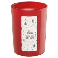 Gyertya Üvegben Christmas Fable - piros, Üveg (9/12cm) - Modern Living