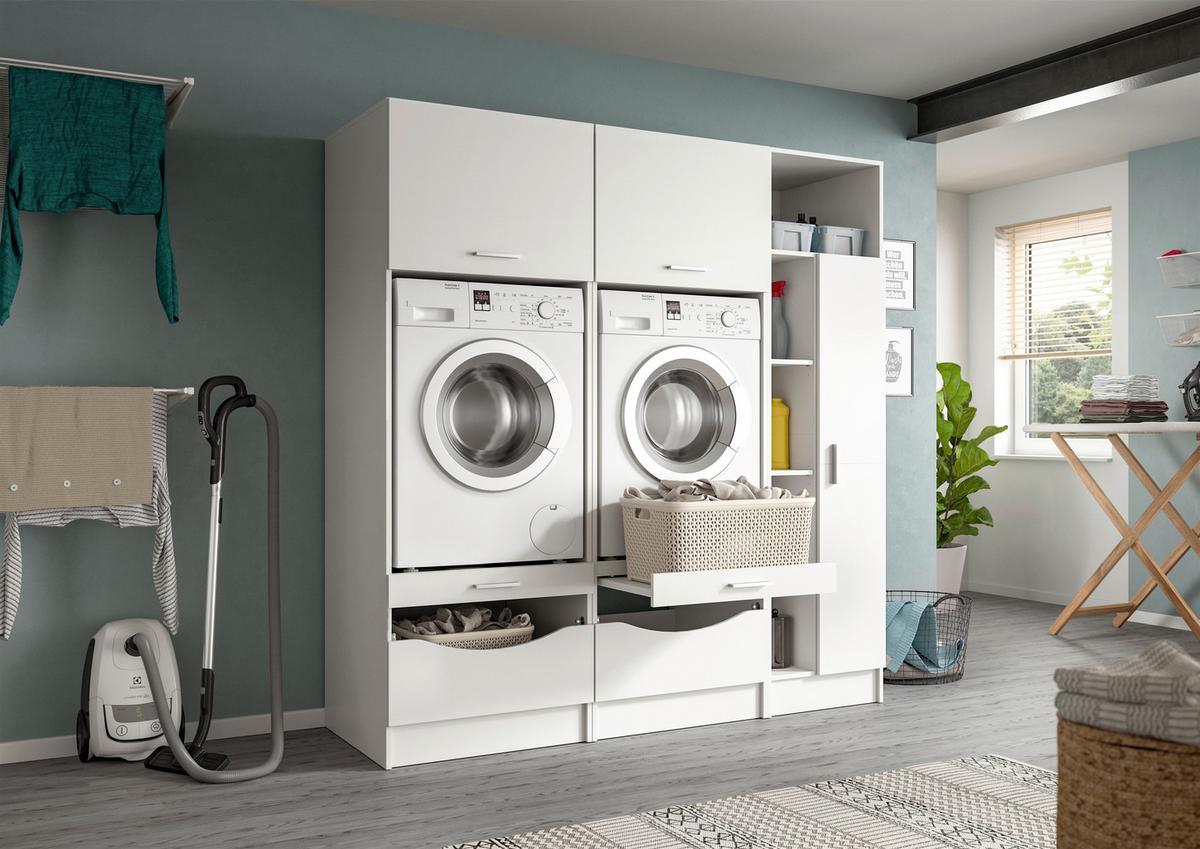 Hauswirtschaftsraum Free Weiß - Weiß, Basics, Holzwerkstoff (183/195/68cm) - MID.YOU