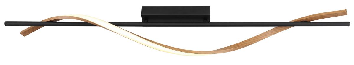 LED-DECKENLEUCHTE 67354D WATKINS - Weiss/Schwarz, Design, Kunststoff/Metall (115/14/17cm) - Globo