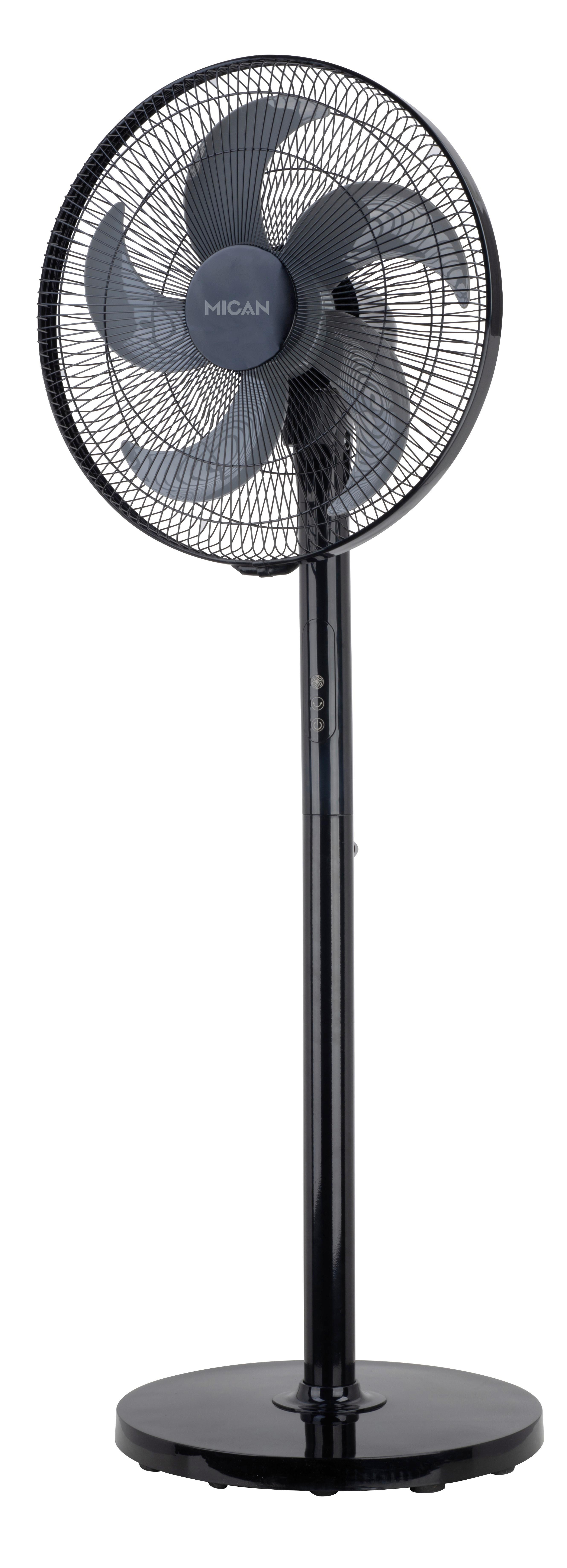 WENTYLATOR STOJĄCY CHALAWAN - czarny, Basics, tworzywo sztuczne/metal (44/39/129cm) - Mican