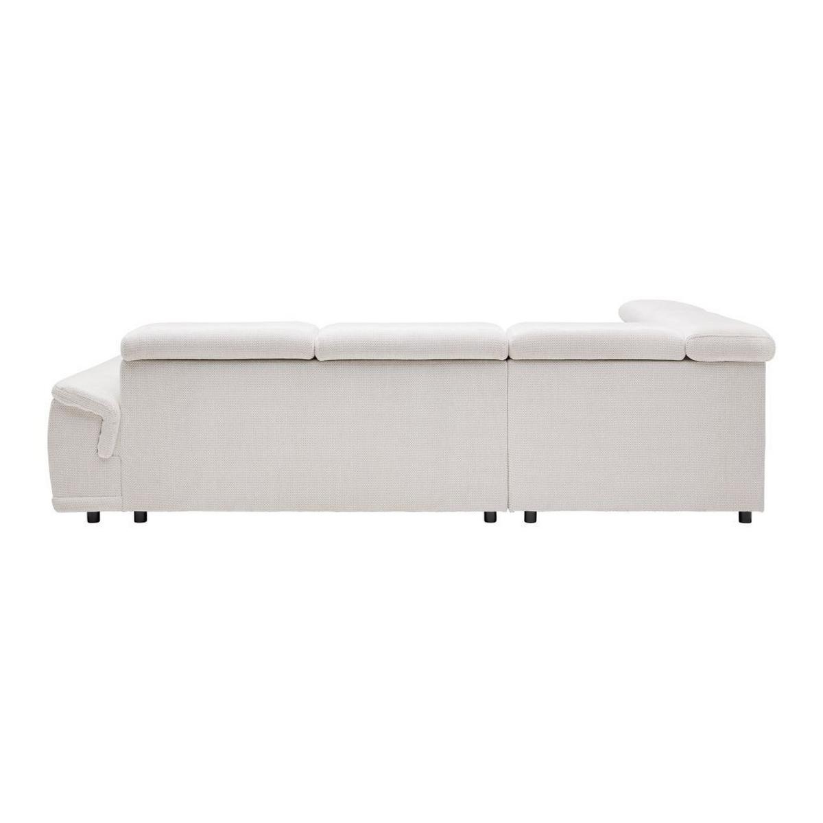 Kutna Garnitura Gremio - sivo-bijela/crna, Moderno, tekstil/plastika (206/283cm) - Modern Living