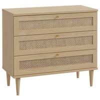 Komoda Calasetta - boje hrasta/zlatne boje, Natur, drvni materijal/metal (90,4/80,1/41,4cm) - Zandiara