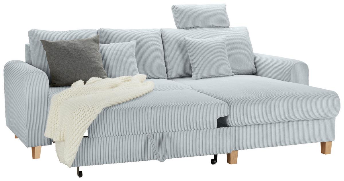 Colţar LILLE - gri, Modern, textil (232/110/156cm) - Best Price
