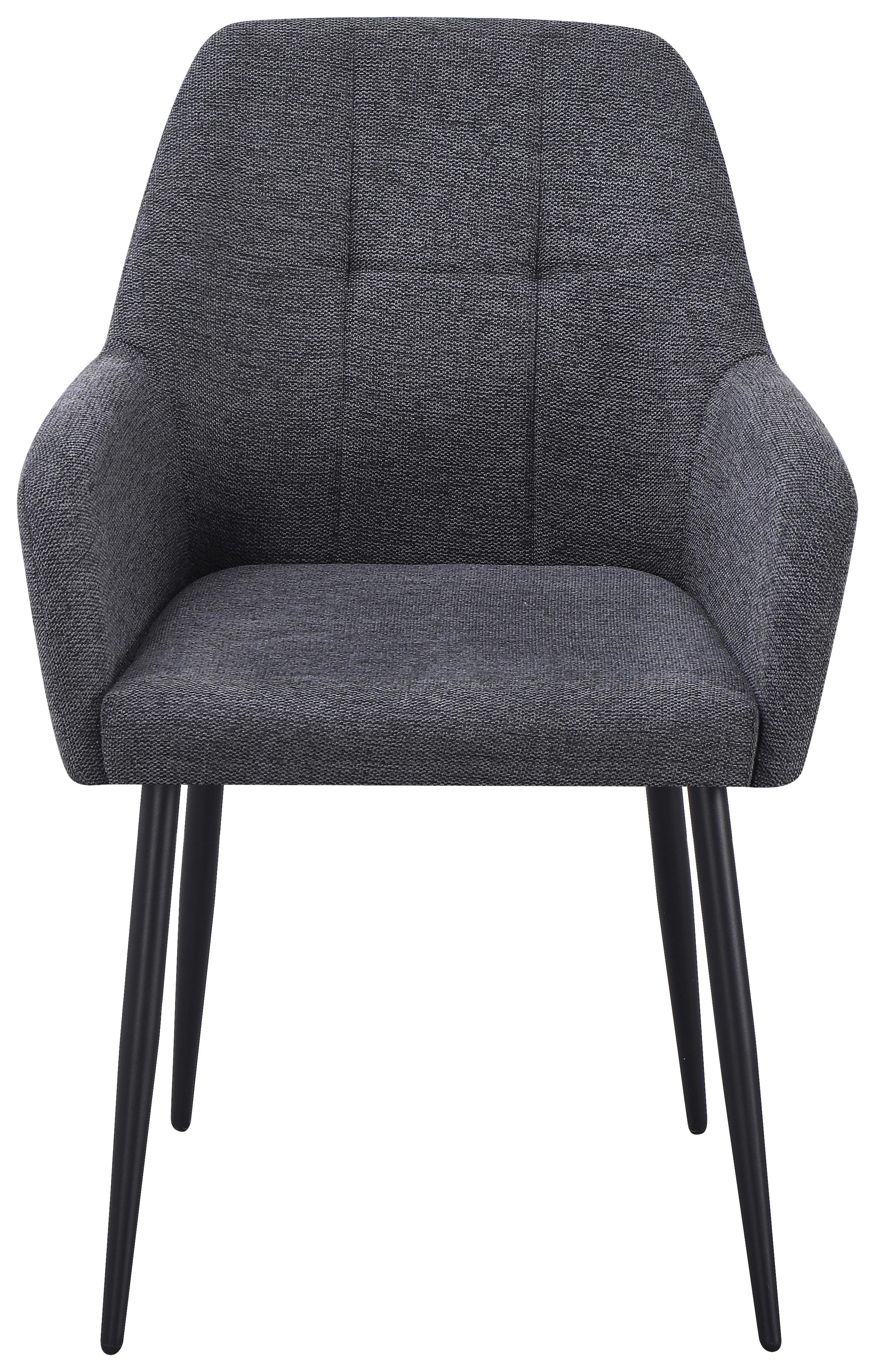 Naslanjač Joe Ii, Antracit - siva/črna, Konvencionalno, kovina/tekstil (58/86/61cm)