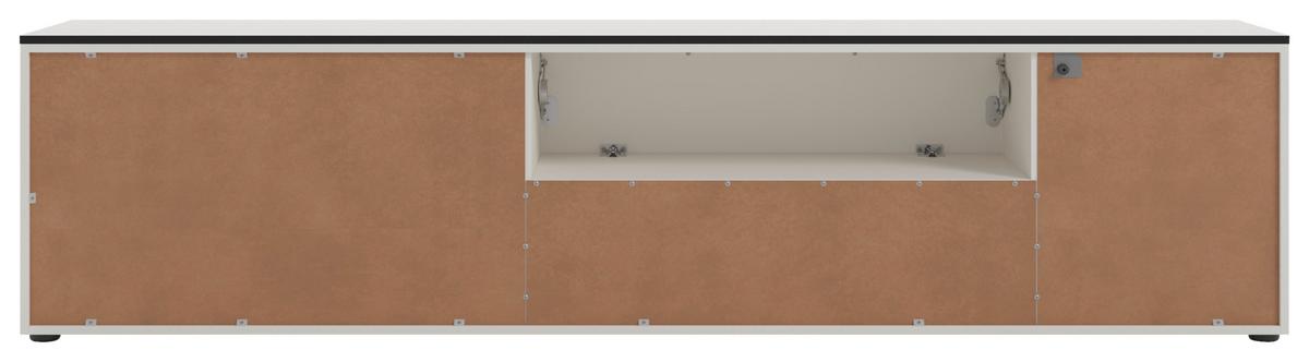 KOMODA NISKA SOUL - czarny/biały, Modern, materiał drewnopochodny/tworzywo sztuczne (225/55/40cm)