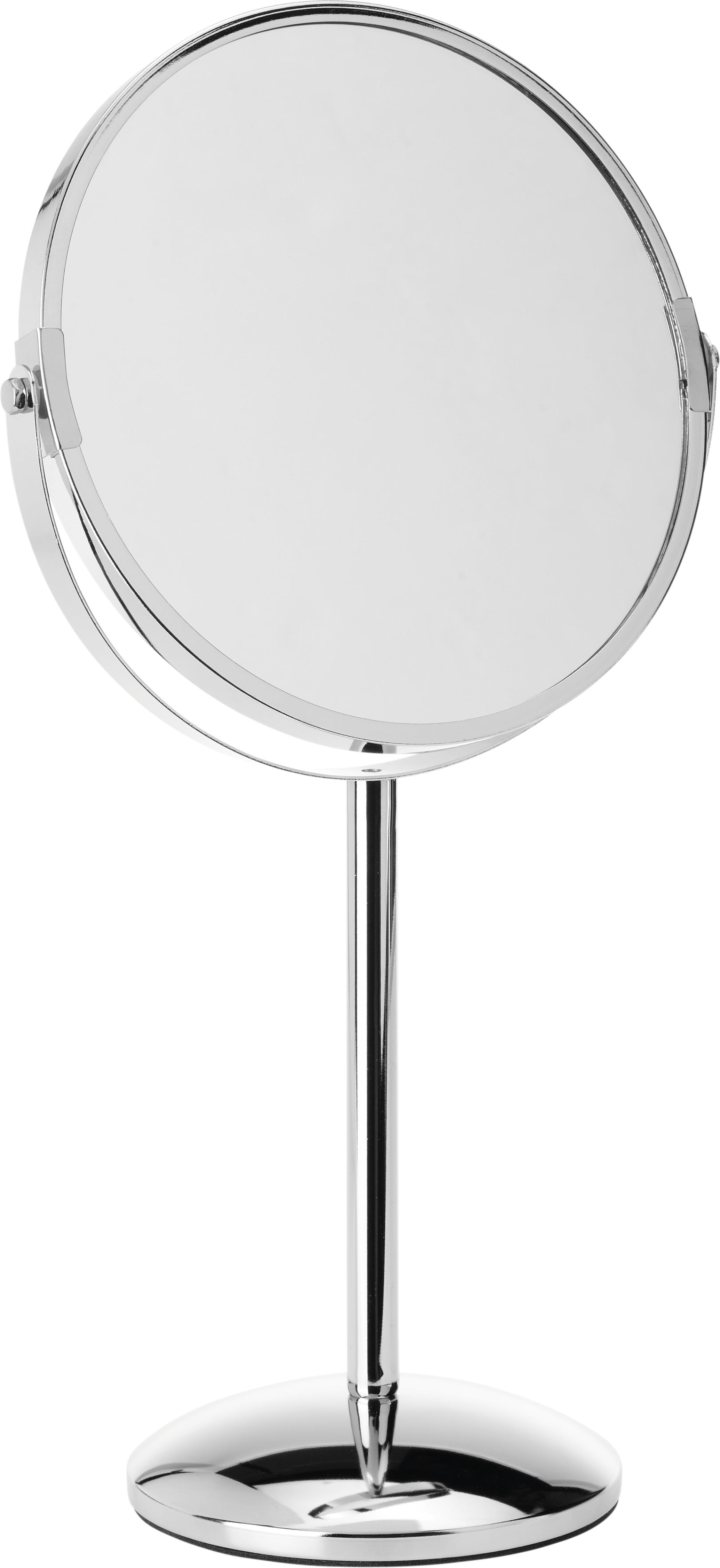 Kosmetikspiegel ca. 20x36x12cm - Chromfarben, Glas/Metall (20/36/12cm) - Modern Living
