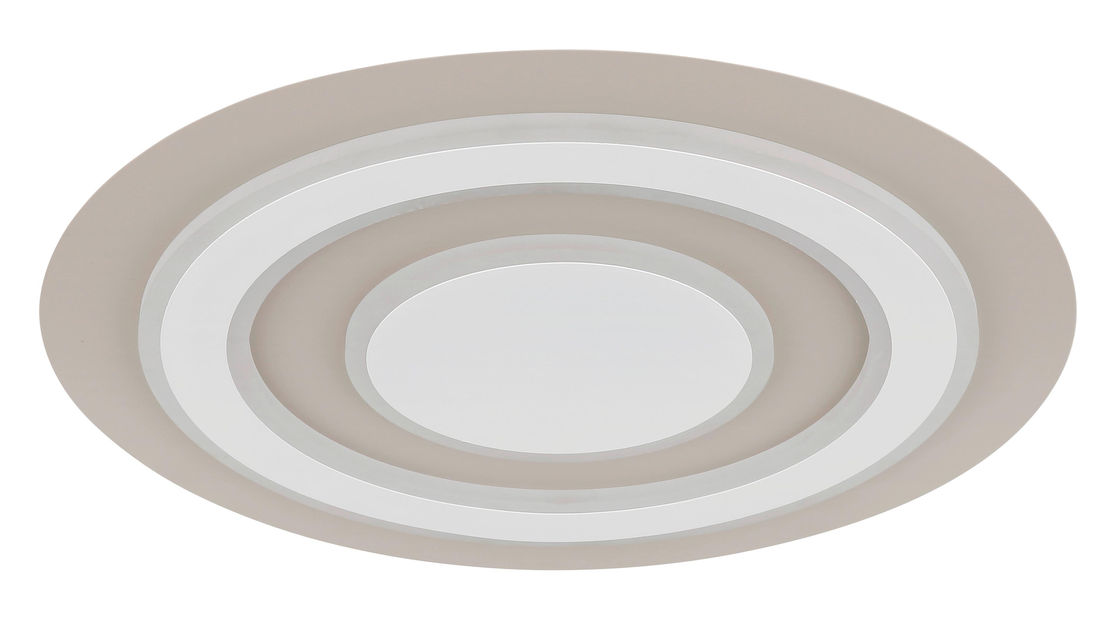 LED-DECKENLEUCHTE 48032-40S JAYDEN - Sandfarben/Weiss, Design, Kunststoff/Metall (48/5,5cm) - Globo