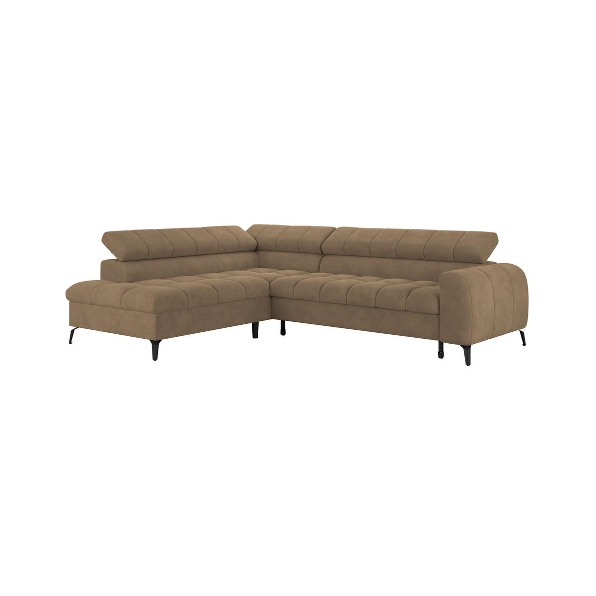 Kutna Garnitura Volf - smeđa/crna, Trend, tekstil/metal (203/261cm)
