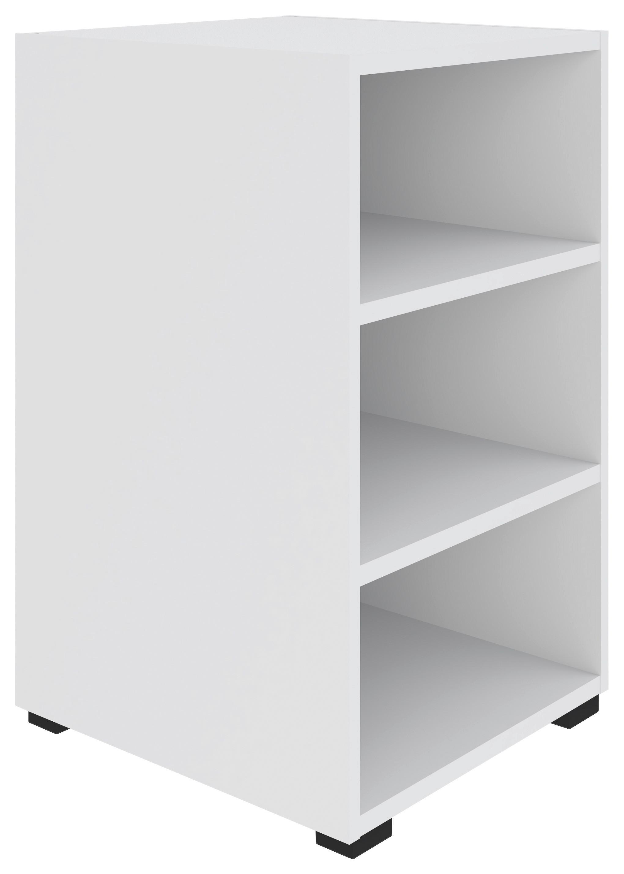 Regal Unit in Weiß - Schwarz/Weiß, MODERN, Holzwerkstoff (45,6/67,2/40cm) - Based