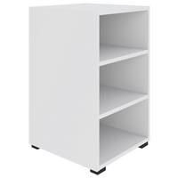 Regal Unit in Weiß - Schwarz/Weiß, MODERN, Holzwerkstoff (45,6/67,2/40cm) - Based