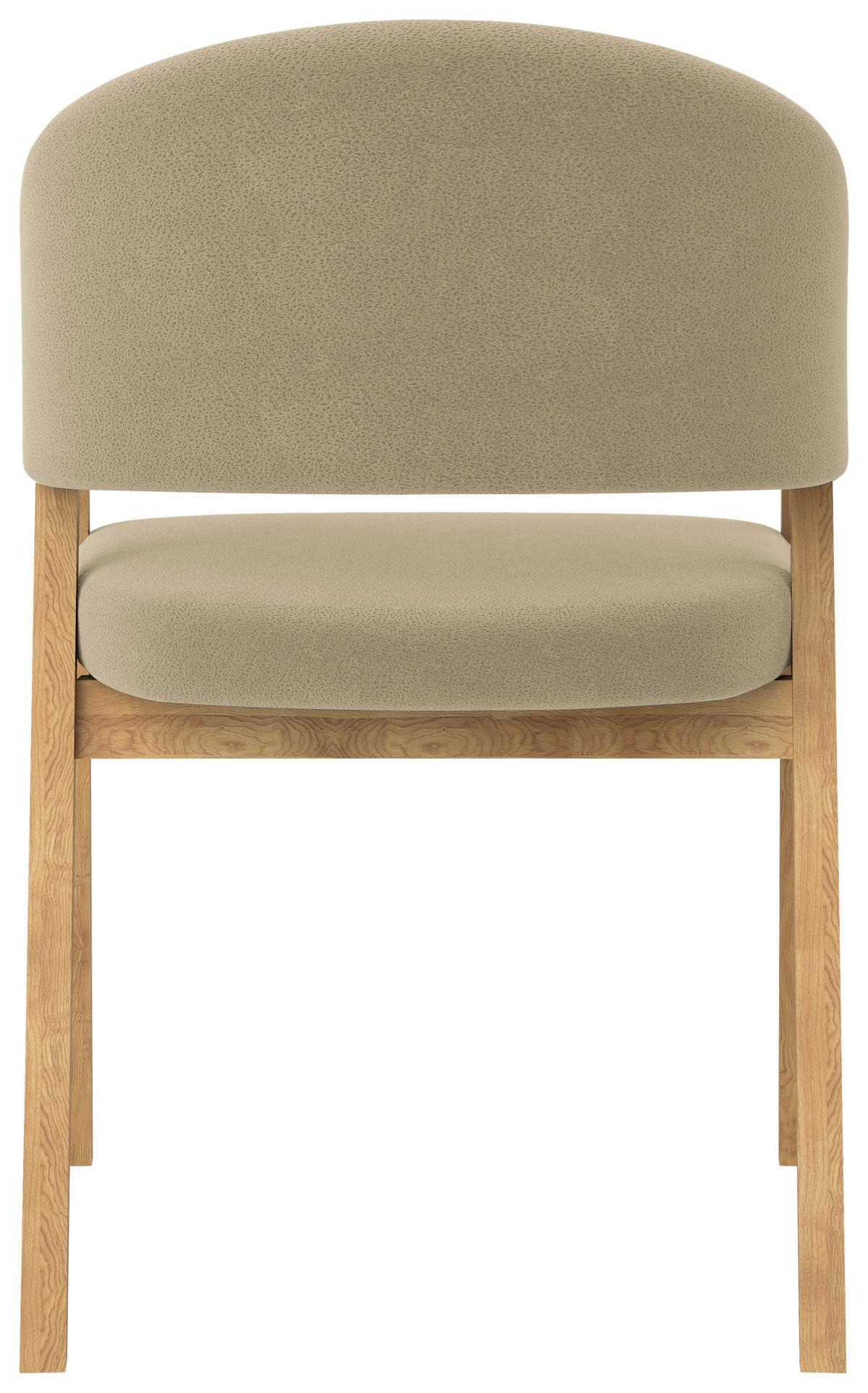 KRZESŁO Z PODŁOKIETNIKAMI MOLINO - taupe, Konventionell, tkanina/drewno (59/96/60cm) - Carryhome