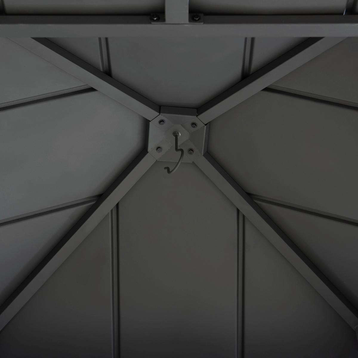 Pavillon Gazebo Pasu Anthrazit - Anthrazit, Basics, Metall (300/295/300cm) - Modante