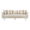 Bigsofa Luis Beige Samt - Beige/Roségold, MODERN, Holz/Textil (225/87/87cm) - Bessagi Home
