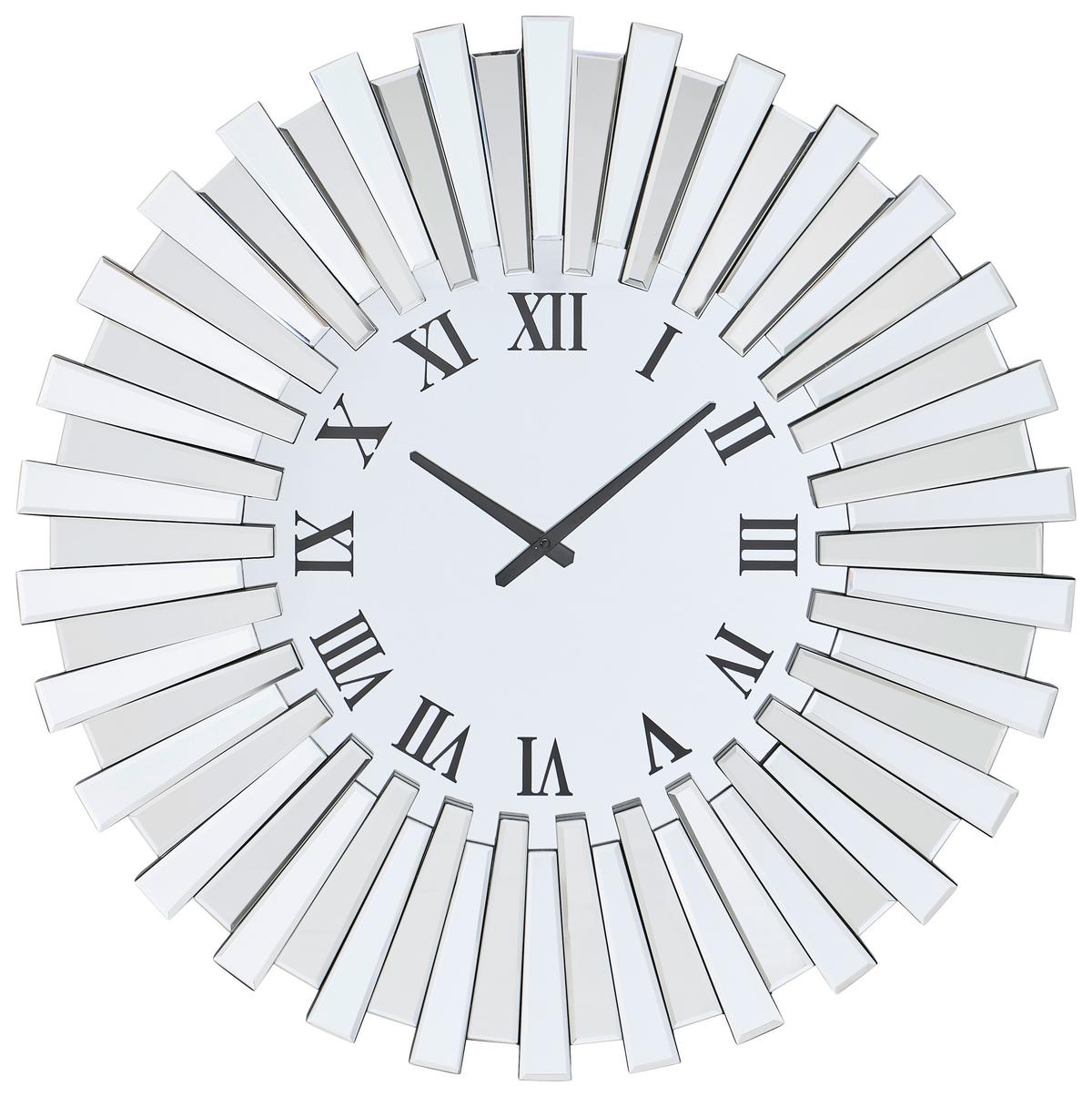 ZEGAR ŚCIENNY RÓŻA - przejrzysty, Design, materiał drewnopochodny/szkło (80/80/2,4cm) - MID.YOU