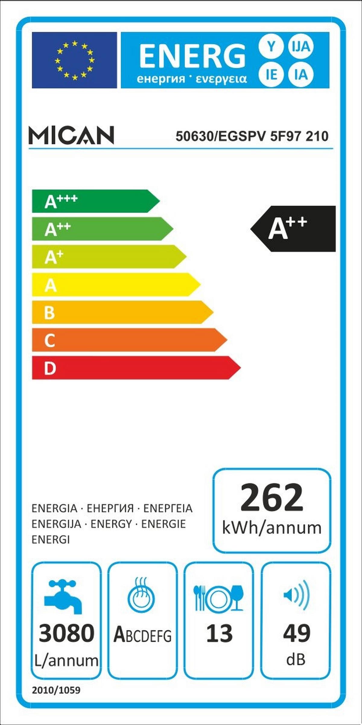 Geschirrspüler 50635 Silberfarben ca.59,8x81,5x55cm - Silberfarben, MODERN, Metall (59,8/81,5/55cm) - Amica