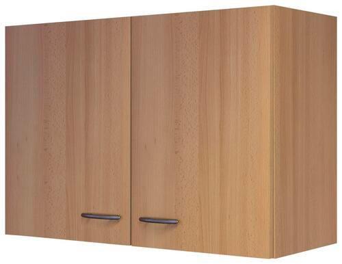 Küchenoberschrank "Nano" , Buche - Edelstahlfarben/Buchefarben, MODERN, Holzwerkstoff/Kunststoff (80/54/32cm) - FlexWell