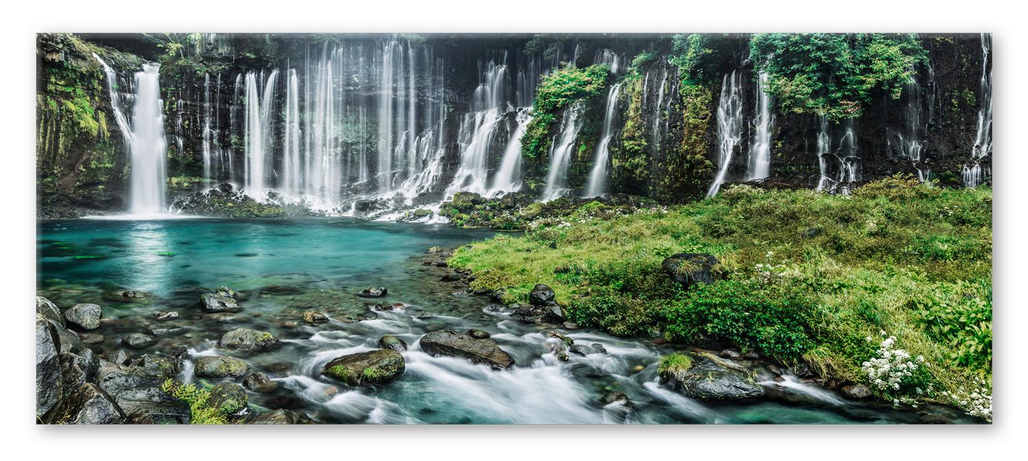 Glasbild Multicolor ca. 125x50cm - Multicolor, Basics, Glas/Papier (125/50cm)