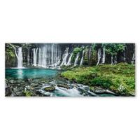 Glasbild Multicolor ca. 125x50cm - Multicolor, Basics, Glas/Papier (125/50cm)