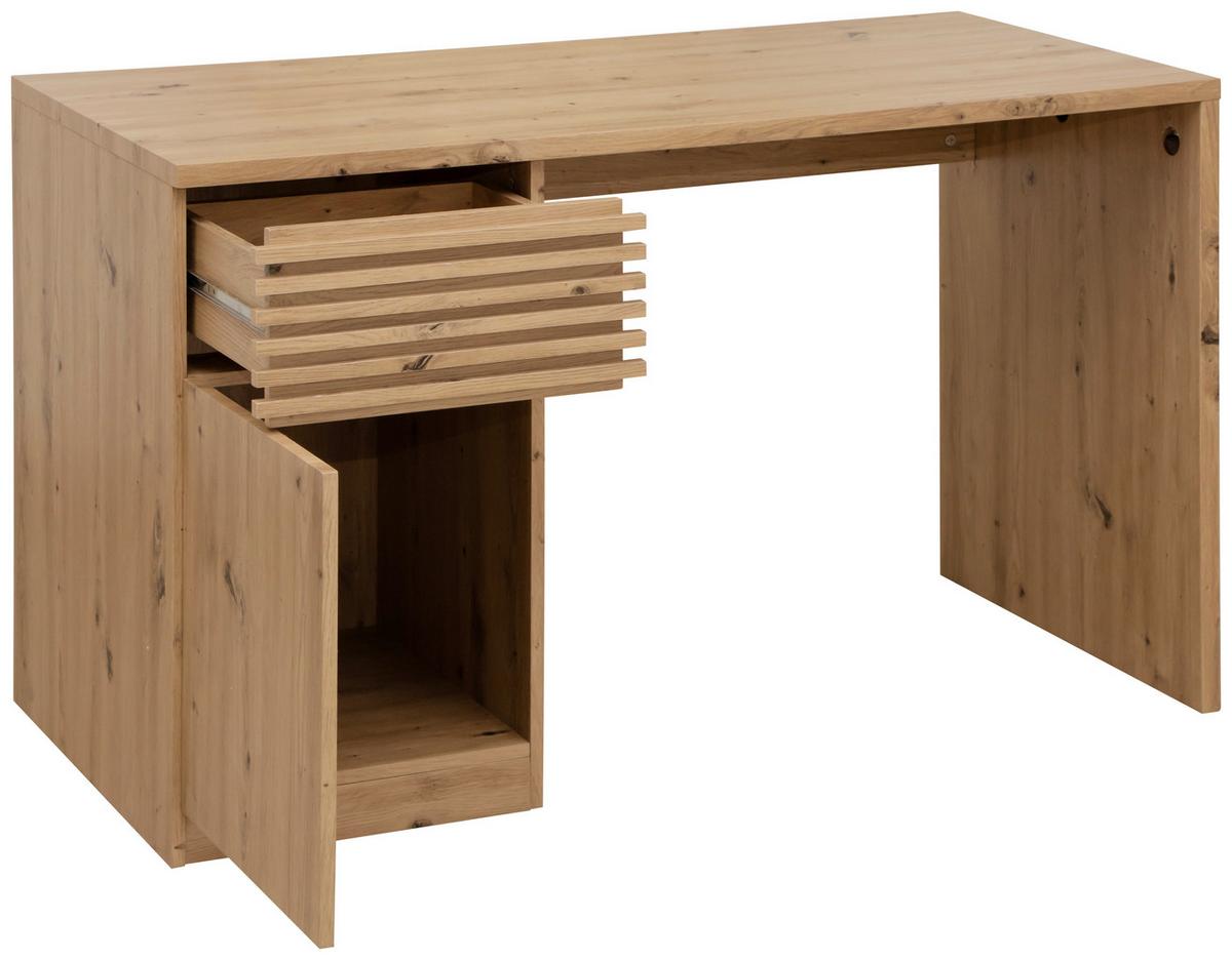 SCHREIBTISCH HUGO - Eichefarben/Eiche Artisan, Modern, Holzwerkstoff (120/60/75cm) - Mömax