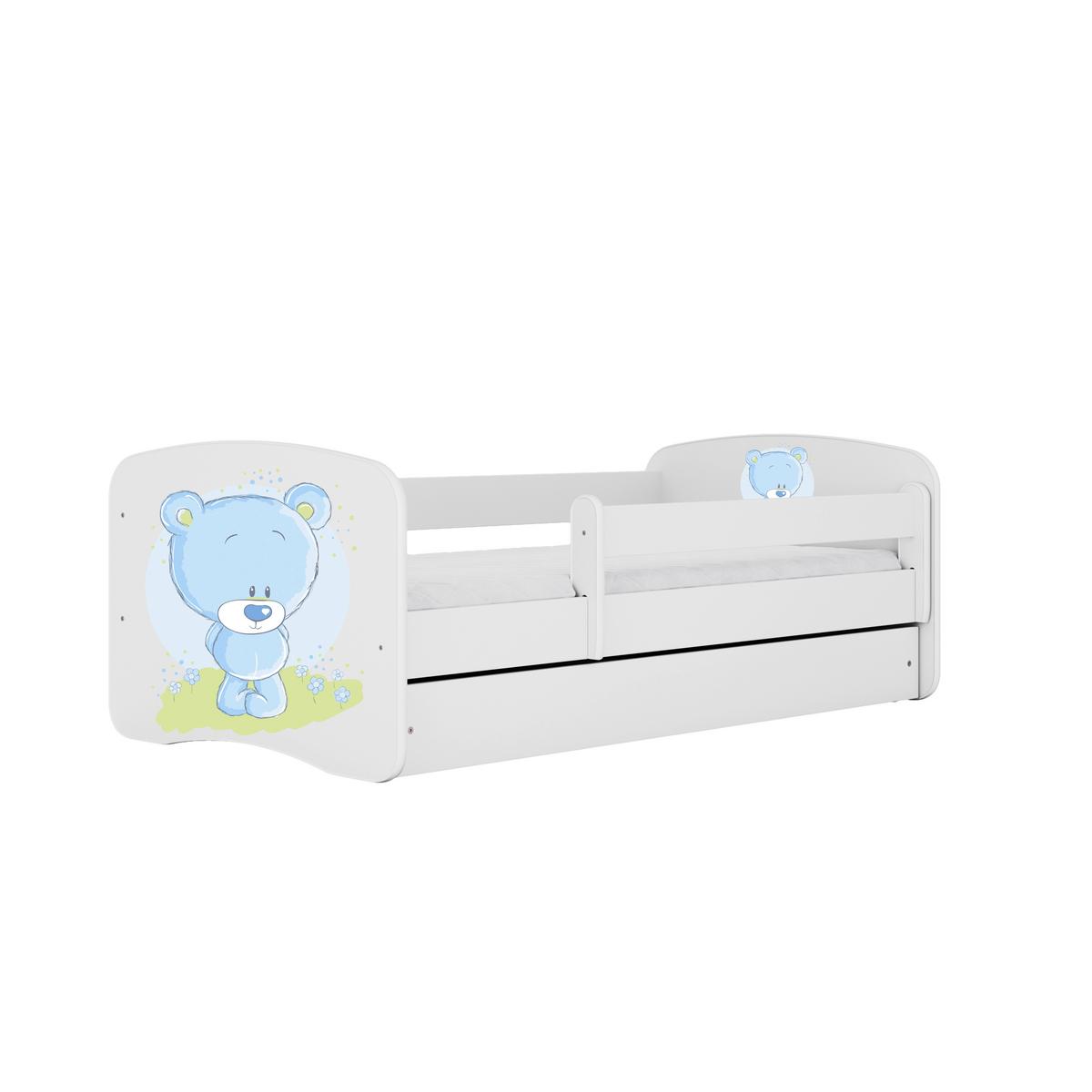 Otroška Postelja Babydreams, Bela, 80x160cm - bela/barve breze, Moderno, tekstil/leseni material (80/160cm) - MID.YOU