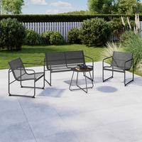Set grădină Koni - antracit/negru, Modern, metal/textil - Mömax