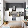 Küchenblock Venezia-Valero Hochglanz Weiß - Eichefarben/Weiß, MODERN, Holzwerkstoff (270cm) - FlexWell.ai Küchenblock Venezia-Valero Hochglanz Weiß - Eichefarben/Weiß, MODERN, Holzwerkstoff (270cm) - FlexWell.ai