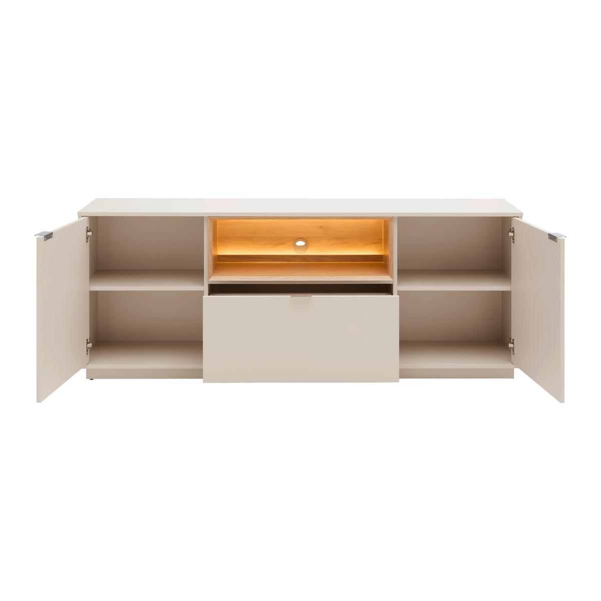 Sideboard Velasca Eichefarben/Kaschmir - Kaschmir/Eichefarben, MODERN, Holzwerkstoff/Kunststoff (180/68/40cm) - Premium Living