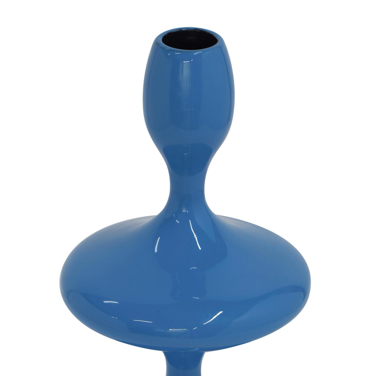 Stabkerzenhalter Laureen Blau - Blau, Basics, Metall (11/28/11cm)