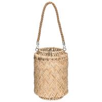 Lámpás Ciato - natúr színű, Üveg/textil (16/23cm) - Premium Living