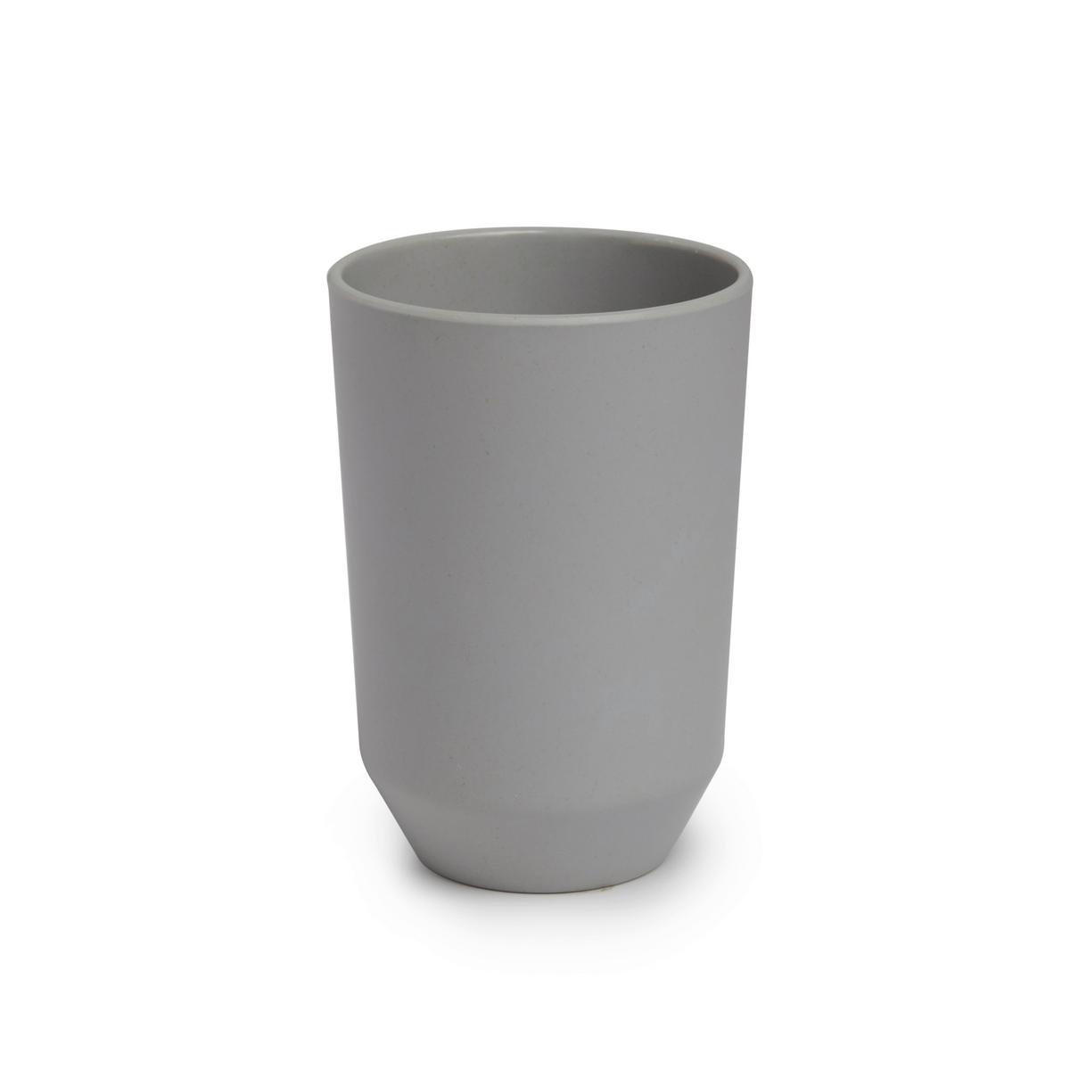 Zahnputzbecher Lilo aus Kunststoff in Grau - Grau, MODERN, Kunststoff (7,32/11,43cm) - Modern Living
