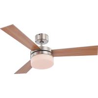 Stropni Ventilator Andreas - srebrne barve/rjava, Konvencionalno, kovina/steklo (105/30,5cm) - Globo