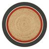 Flachwebeteppich Lina in Rot/Natur/Grau - Rot, MODERN, Textil (160cm) - Modern Living