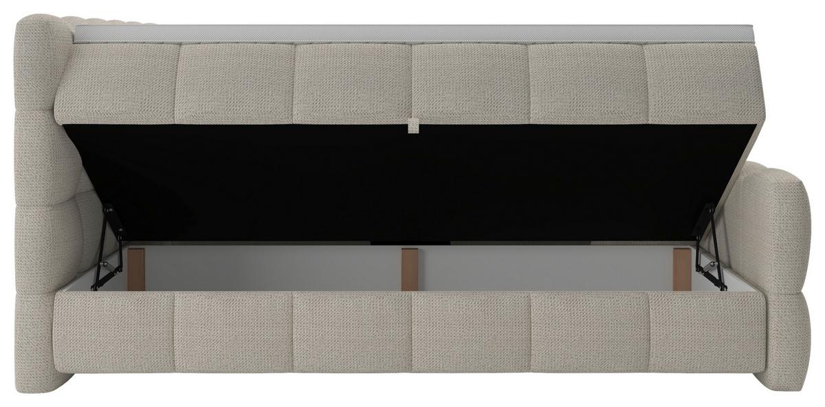 Boxspring Krevet Brisbane - crna/krem, Trend, drvni materijal/drvo (200/200cm) - Premium Living
