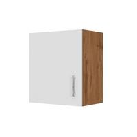 Held Küchenoberschrank ca. 50 cm Weiß/Eiche - Chromfarben/Eiche Wotan, MODERN, Holzwerkstoff/Metall (50/57/34cm) - Held