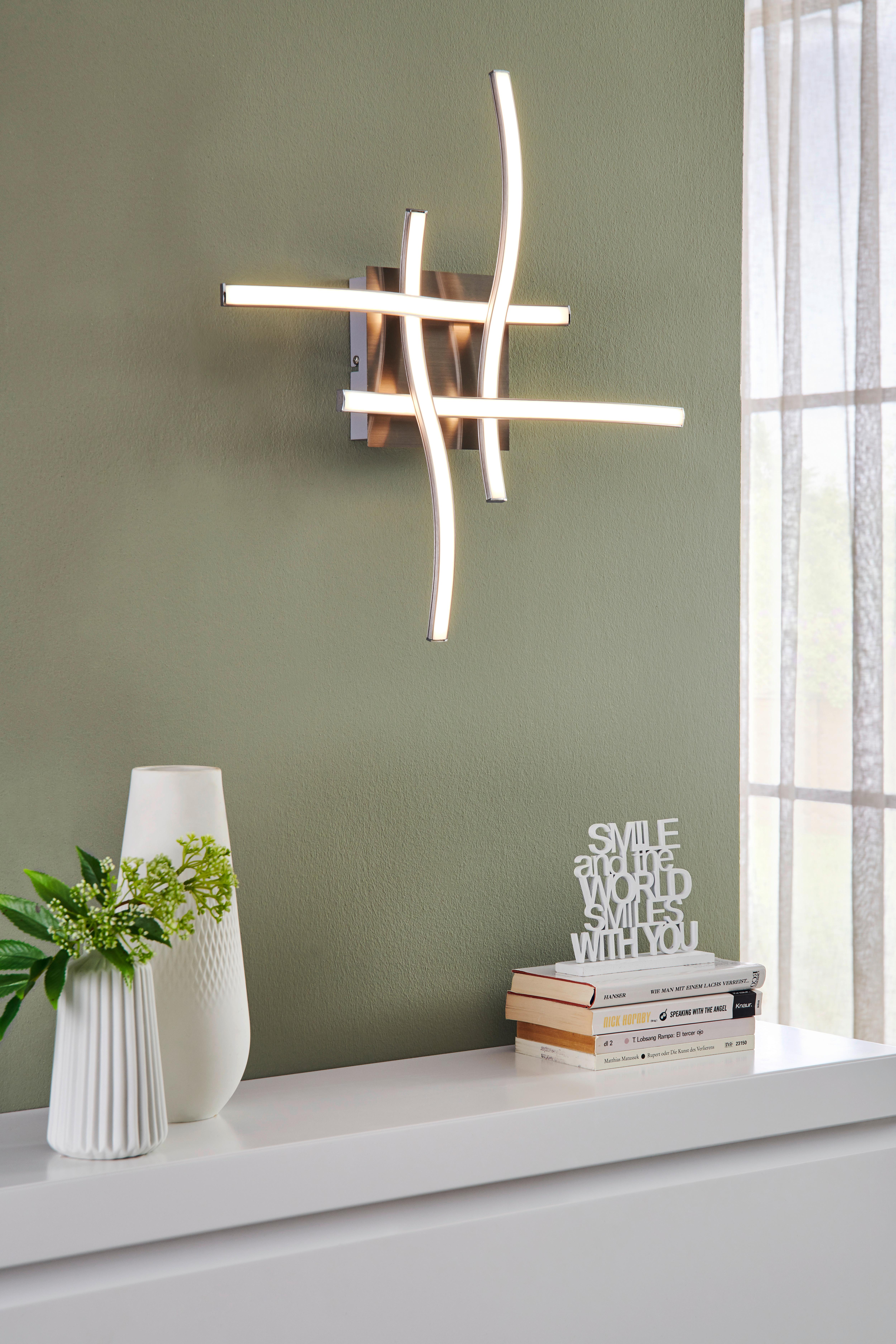 LAMPA SUFITOWA LED MANHATTAN II  *SBN* - kolor niklowy, Konventionell, tworzywo sztuczne/metal (47,5/47,5/9,5cm) - Novel