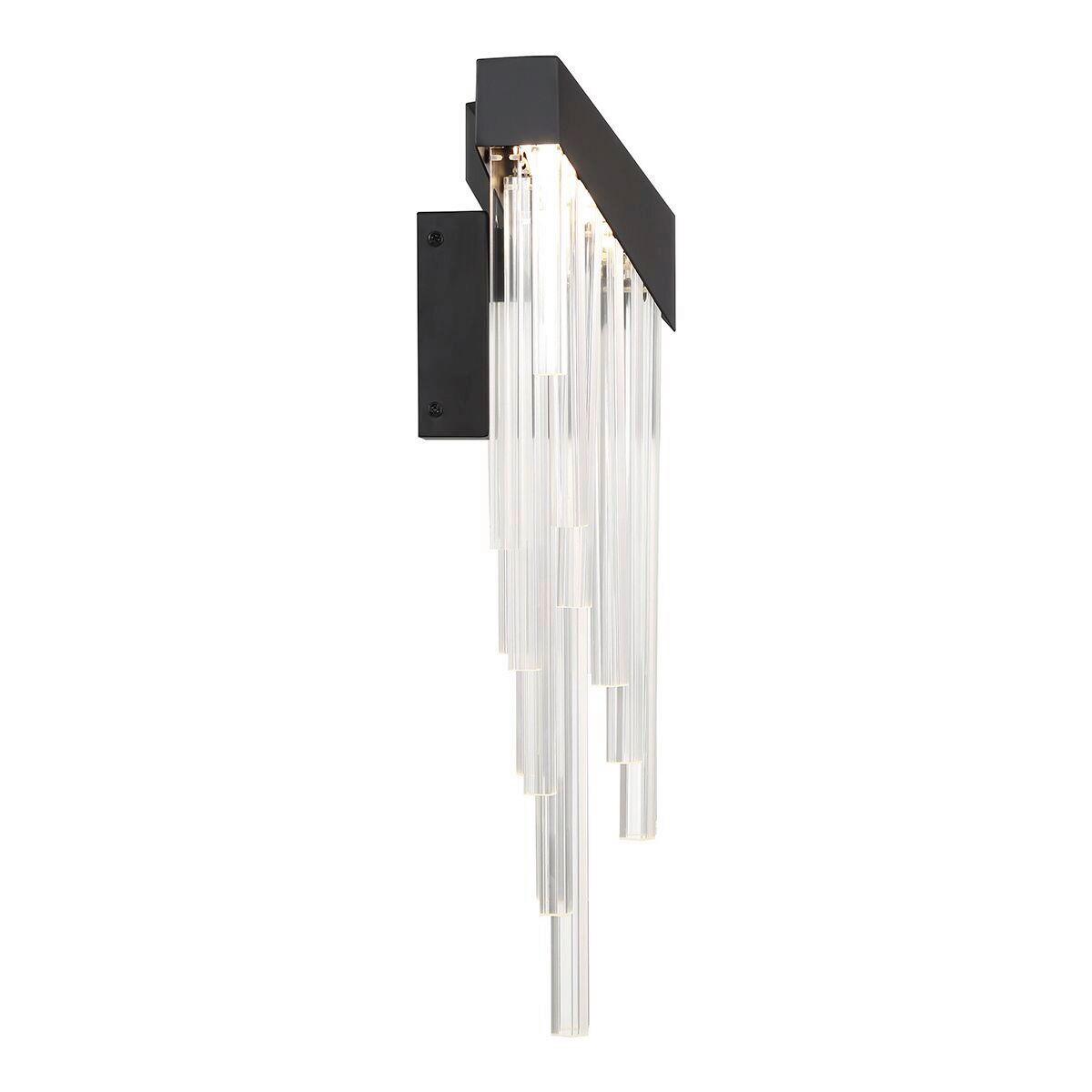 LED Falilámpa Qn-Vivien-1w-Bk - fekete, Design, műanyag/fém (50,8/25,7/12,8cm) - Elstead Lighting