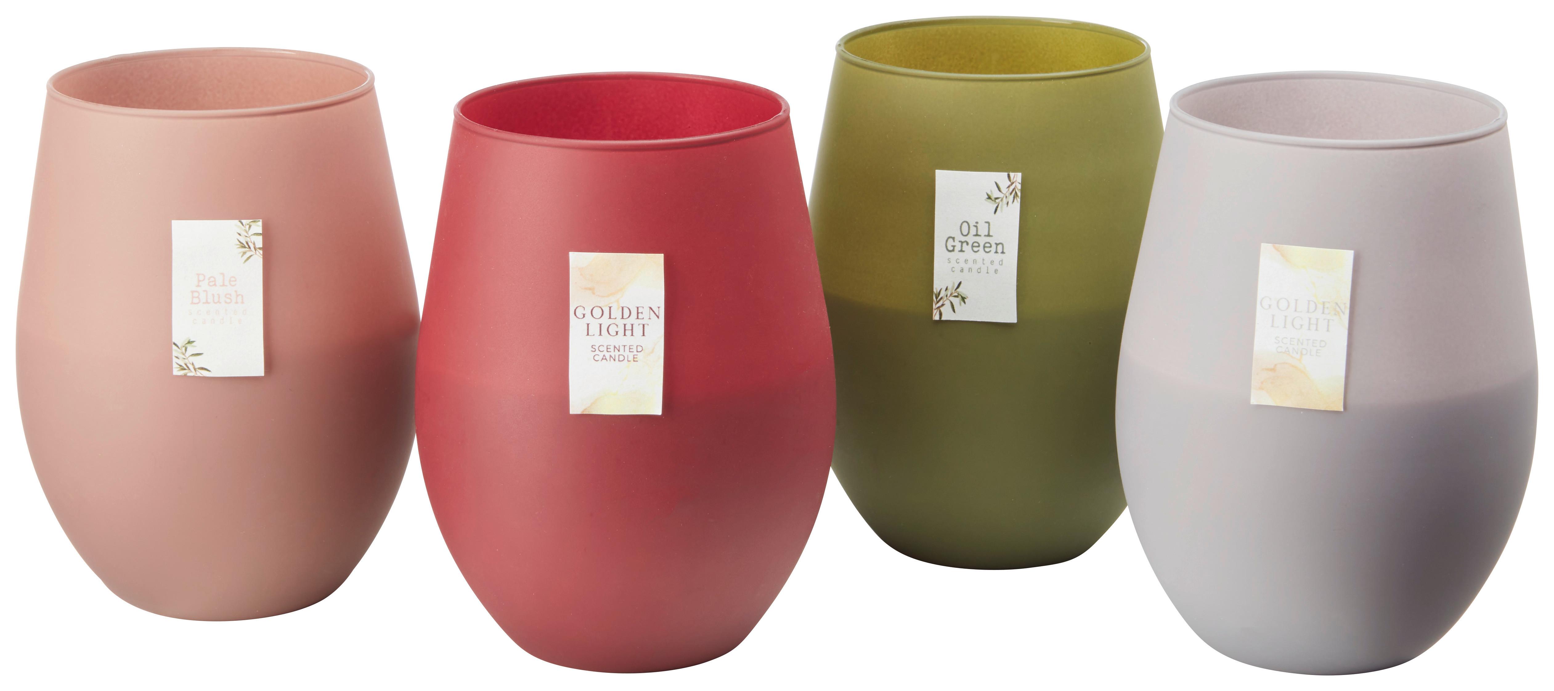 Gyertya Üvegben Candela - feketeszeder/korall, Üveg (7,6/12,5cm) - Modern Living