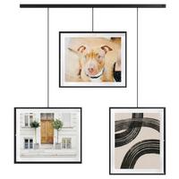 Collagen-Bilderrahmen Schwarz - Schwarz, Design, Glas/Metall (2,5/73/82cm) - Umbra